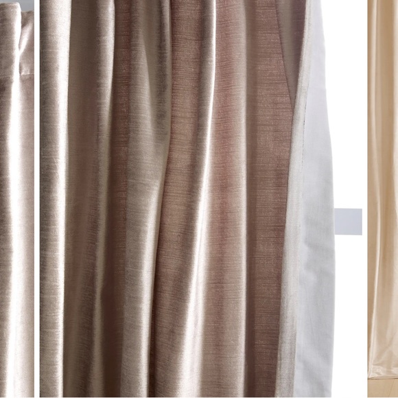 NWOT QUINCE Luster Velvet Curtain Cotton Back Light Filtering Silver 48x96” - Picture 14 of 14